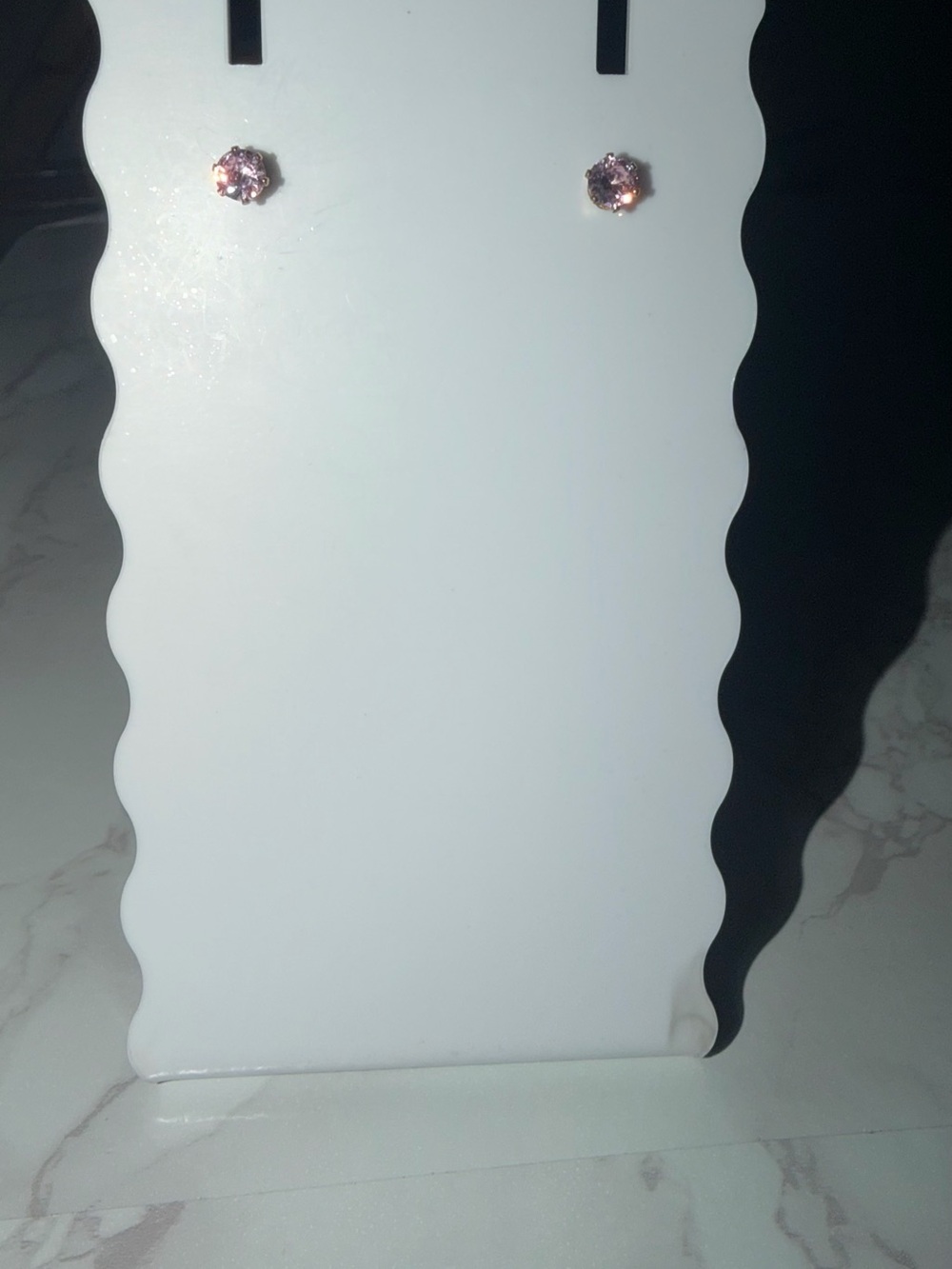 Pink Crystal Stud Earrings - Elegant Everyday Sparkle